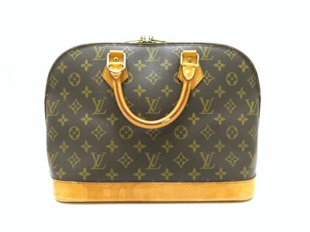 LOUIS VUITTON Alma Monogram Leather Brown